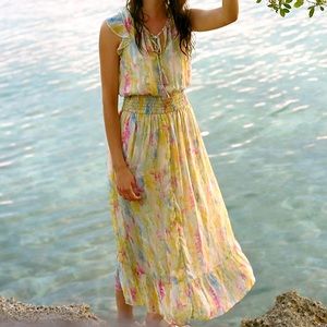 NWT Anthropologie Watercolour Midi Dress size 6